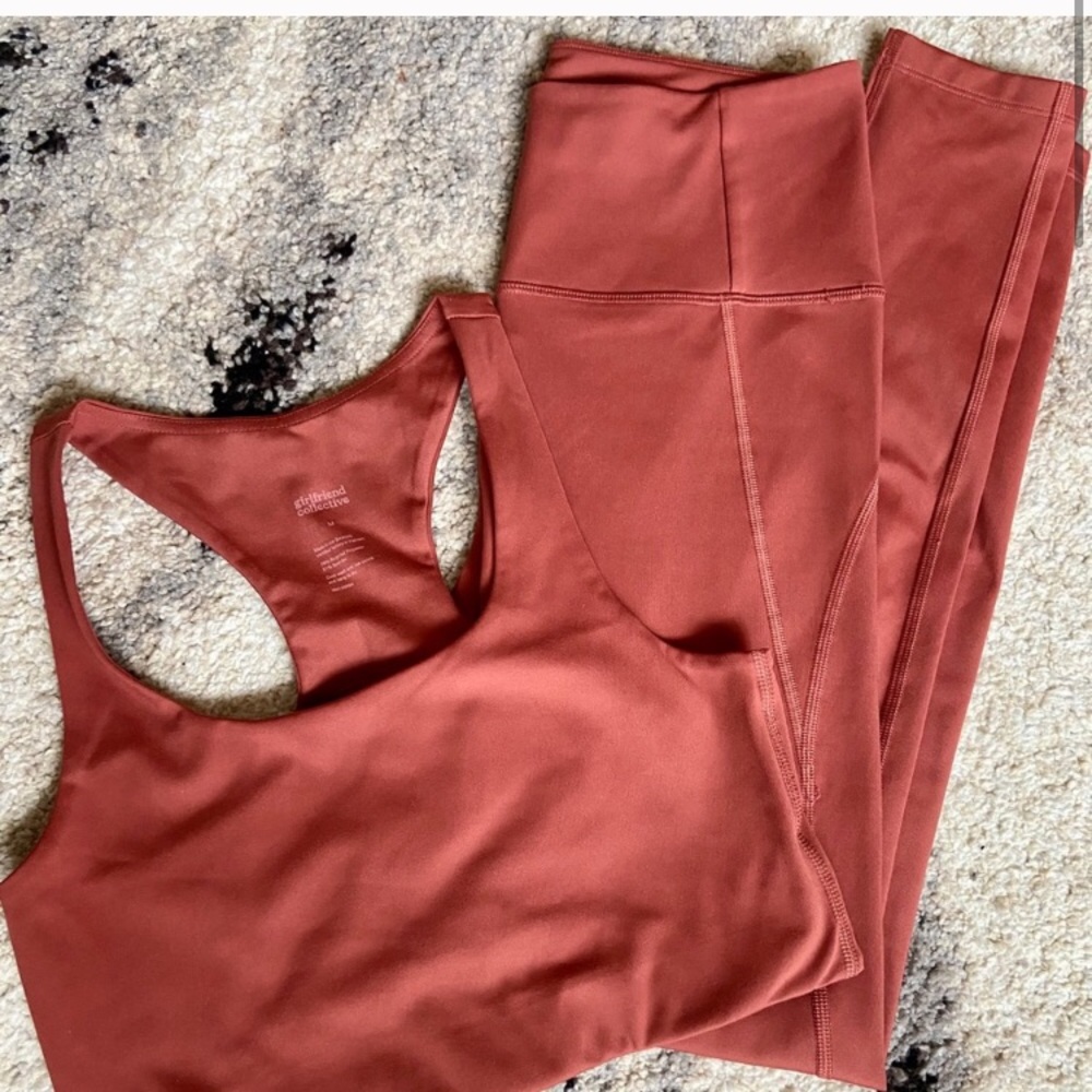Seamless Rust Sports Bra & Legging Set - Women